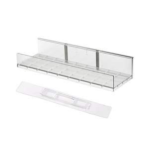 Estante de pared para baño, transparente, rectangular, duradero, para almacenamiento de artículos de cuidado personal. - Product Image 5