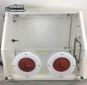 零环境实验室手套箱，带有2个狭窄端口的腔室内部