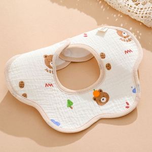 Bavoirs pour bébé personnalisés en gros, 100% coton, bavoirs d'alimentation anti-bave avec boutons, accessoire de bébé adorable de Chine - Product Image 3