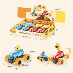 Coche de juguete divertido con impacto, de plástico, con función de retroceso y lanzamiento, acrobático, de dibujos animados, para niños, para jugar en interiores y exteriores, regalo creativo - Product Image 6
