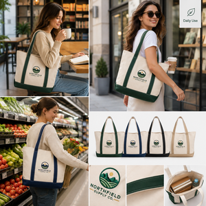 <span class=keywords><strong>Bolsa</strong></span> de Compras Personalizada con Logotipo, Ecológica, Sostenible, de Lona de Algodón Orgánico Reciclado - Product Image 4