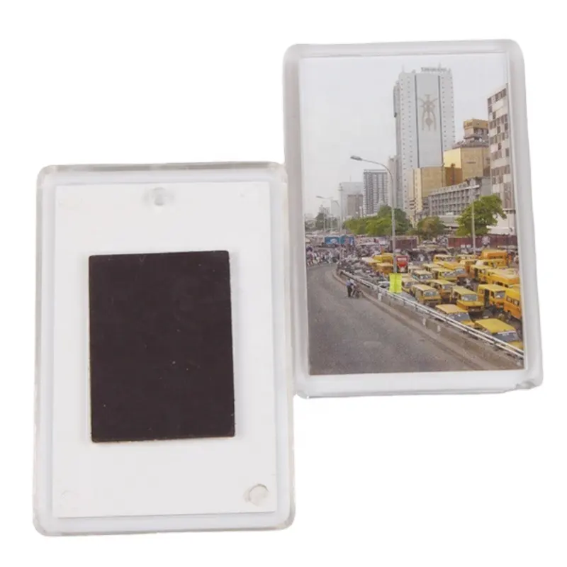 Stylish acrylic material promotional fridge magnet acrylic frame magnet