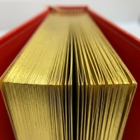 Livre de fiction de luxe personnalisé, recyclable, avec dorure à l'or, couverture rigide, impression de bord pulvérisé, impression de livres reliés