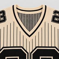 Pull personnalisé avec logo pour homme, pull décontracté en tricot, motif design, pulls à manches courtes d'été, maillot de football en tricot pour homme