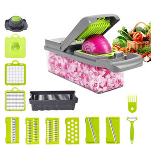 New Arrival 16-In-1 Multifunctional Plastic Handheld Kitchen Gadget Vegetable Chopper <b>Onion</b> Cutter Potato Peeler Fruits <b>Slicer</b> - Product Image 2