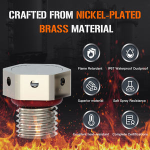 Colokan ventilasi pernapasan tahan <span class=keywords><strong>Air</strong></span> <span class=keywords><strong>aluminium</strong></span> kuningan berlapis nikel SS304 16 mm IP68 colokan ventilasi udara bersertifikat ROHS - Product Image 5