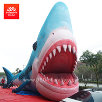 Modèle de mascotte gonflable géant de 10 m, publicité personnalisée, grand modèle de dessin animé, mascotte personnalisée, animal, requin, ballon gonflable