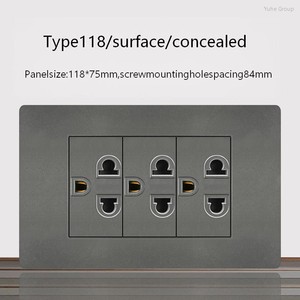 Enchufe de Pared Tipo 118 para Tailandia/Estados Unidos/Universal USB/Tipo-C con Interruptor de Luz, Estándar Americano - Product Image 4