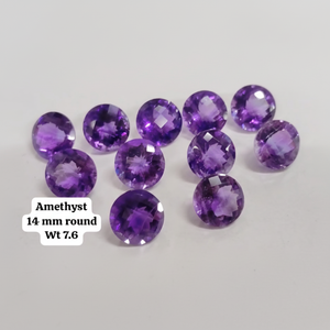 Opale de cristal de perle d'améthyste de pierre précieuse en vrac de 14mm avec le matériel minéral de certificat d'IGI - Product Image 1