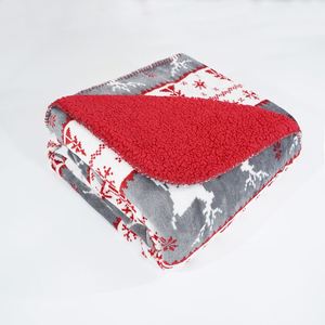 Manta de tiro de Navidad, mantas de adornos navideños, manta de vacaciones de invierno Sherpa de lana suave difusa para cama sofá - Product Image 5