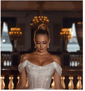 Novedad <span class=keywords><strong>Vestido</strong></span> de Novia de Satén en Tallas Grandes Trajes de Novia de Lujo en Satén Blanco <span class=keywords><strong>Vestido</strong></span> de <span class=keywords><strong>Boda</strong></span> <span class=keywords><strong>Civil</strong></span> - Product Image 3