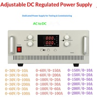 Alimentation électrique à courant constant régulée en courant continu, tension réglable 0-30V, courant réglable 0-60A/0-10A, protection IP21