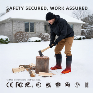 ह 7.4 वी 2200 माया काले रबर आधुनिक 3-स्तर के तापमान जलरोधक काम और मछली पकड़ने के लिए गर्म जूते - Product Image 6