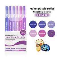 Stylos gel acryliques en plastique 54 couleurs pour étudiants, séchage rapide, sans bavure, marqueurs empilables en boîte pour dessin et journalisation