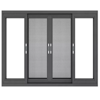 Aluminio Sala de estar Acero inoxidable Aleación de aluminio moderna Ventanas y puertas de aluminio corredizas Vertical 2 años