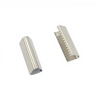 Haute qualité Rectangle métal denté vêtements queue pince ceinture embouts en laiton ceinture accessoires