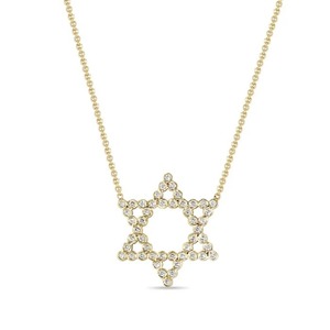 Joyería Personalizada al por Mayor, Collar Minimalista con Diamantes, Circonita, Hexagrama, Estrella de David, Corazón - Product Image 1