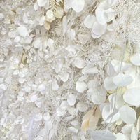 NINI Mur de fleurs artificielles en gypsophile avec pompons, 8 pieds, pour mariages, lieux photo populaires, hôtels, Mur de fleurs 5D, Vente en gros