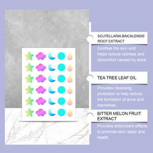 Parche OEM para espinillas con forma de corazón y estrella, cubierta absorbente de acné, parches hidrocoloides para acné - Product Image 3