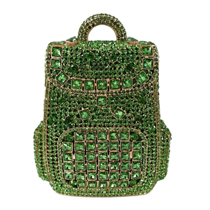 Sac à dos chic pour femme, pochette à strass, sac de soirée de luxe en cristal, sac à main pour mariage, cocktail, bal de promo avec bandoulière chaîne - Product Image 6
