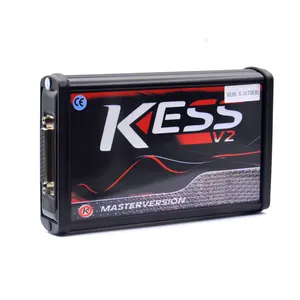 Online 2.80 EU Red Kess V5.017 OBD2 Manager Tuning Kit KTAG V7.020 4 LED BDM Frame 22pcs Adapters K-TAG 2.25 ECU