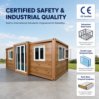 Maison préfabriquée confortable, simple et pliable, avec structure en acier combinée pour extension, type dortoir avec salle de bain et toilettes