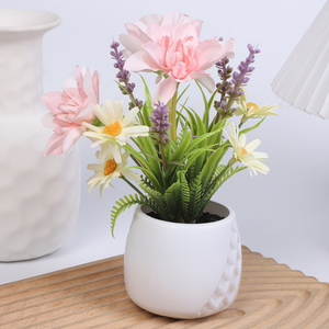 Fiori Artificiali Autunnali in Vaso, Sfondo con Fiori Artificiali, <span class=keywords><strong>Prato</strong></span> in Plastica, Fiori Artificiali da Esterno - Product Image 3