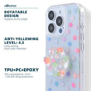 Support de téléphone en résine avec griffes de chat, étui transparent pour iPhone 11 Pro Max, étui de téléphone portable en TPU - Product Image 2