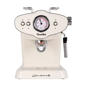 Vintage Style Espresso Coffee Machine With Milk Foam Function Eu Spec With Complete Certification