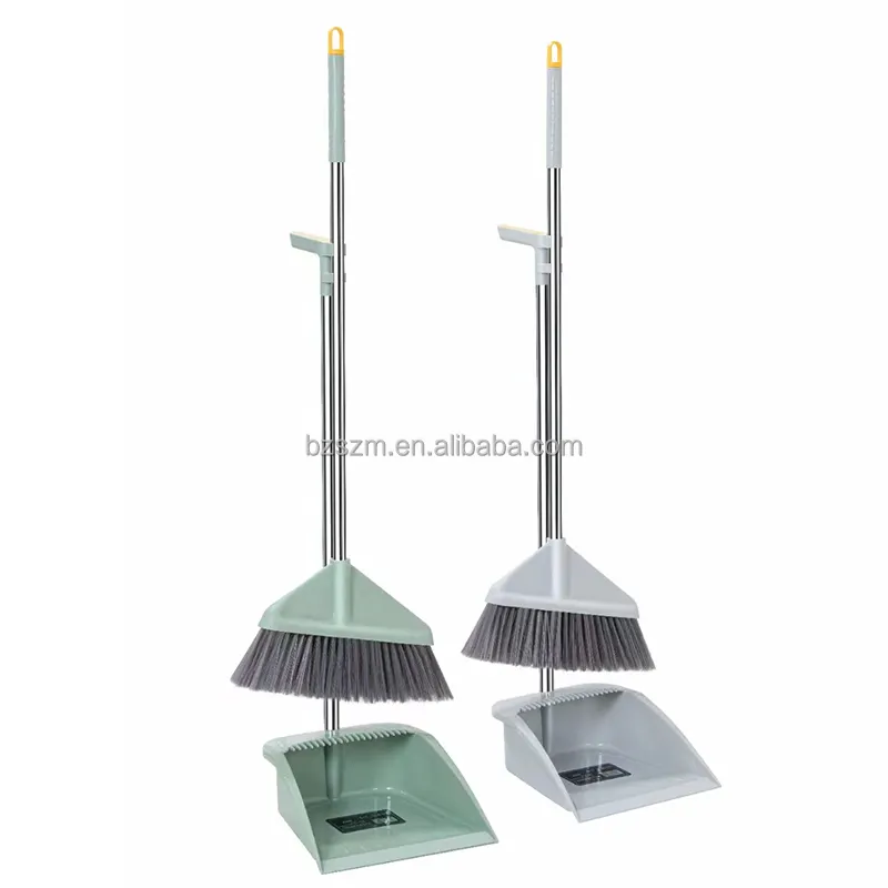 Altamente Eficiente Rodo Interior Vassoura Dustpans Set Clean Long Handle Limpa Escova Soft Dustwing Dentes Design Dustpan