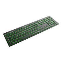Clavier de jeu numérique sans fil rétroéclairé 7 couleurs, double mode, USB 3.0, à ciseaux, pour ordinateur portable, tablette, Macbook, ordinateur de bureau, version anglaise