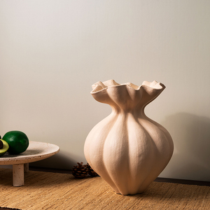 <span class=keywords><strong>Vaso</strong></span> Decorativo in Resina <span class=keywords><strong>Beige</strong></span> a Forma Irregolare per Casa, Hotel e Matrimoni - Product Image 2