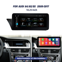 Écran tactile GPS de navigation automobile Android 14 de 10,25 pouces, lecteur radio, écran multimédia Android pour Audi A4 A4L A5 S5 2009 - 2016