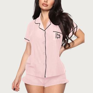 Pigiama in Bambù Personalizzato Basic Regular, Pigiama in <span class=keywords><strong>Raso</strong></span> Ricamato <span class=keywords><strong>da</strong></span> Donna, <span class=keywords><strong>Camicia</strong></span> <span class=keywords><strong>da</strong></span> <span class=keywords><strong>Notte</strong></span> di Lusso in <span class=keywords><strong>Raso</strong></span>, Completi <span class=keywords><strong>da</strong></span> <span class=keywords><strong>Notte</strong></span> <span class=keywords><strong>da</strong></span> Donna - Product Image 6