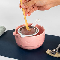 Offre Spéciale Nouveau Kit Matcha Japonais Fait Main Classique 10 Pièces en Porcelaine Céramique de Qualité Alimentaire 500ml avec Bol à Thé et Support pour Fouet