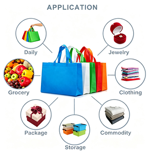 Nonwoven Spunbond <b>Cloth</b> <b>Bag</b> Reusable Non-woven Shopping <b>Bag</b> Handbag Non Woven Tote <b>Bag</b> Reusable Shopping <b>Bag</b> for Daily Use - Product Image 4