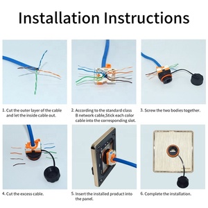Connecteur femelle <span class=keywords><strong>RJ45</strong></span> extérieur intégré pour réseau UTP CAT6A, coupleur LAN, <span class=keywords><strong>prise</strong></span>, IP68 étanche, FR4 PCB pour 94V-2 - Product Image 6