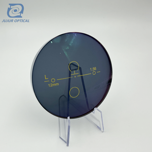 Lentilles optiques vierges progressives bifocales bifocales <span class=keywords><strong>semi</strong></span>-finies bleues photochromiques rapides coupe 1.56 lentille HMC à revêtement vert - Product Image 1