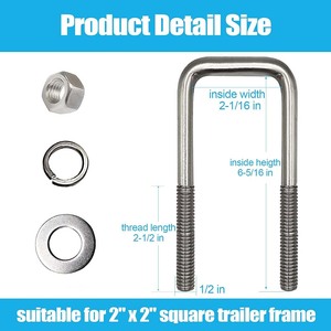 Edelstahl Din3570 Ubolt M10 Hardware Verzinkte Klemmen Stahl Flach verschluss Gesenk geschmiedete Edelstahl Carbon Klasse 8.8 Schrauben - Product Image 5