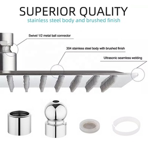 <span class=keywords><strong>Soffione</strong></span> doccia a pioggia per bagno a <span class=keywords><strong>parete</strong></span> con soffitto superiore in acciaio inossidabile funzionale di vendita caldo - Product Image 5