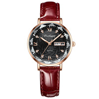 POEDAGAR 3012 Montre Femme Acier Inoxydable Maille Rose Or Simple Étanche Lumineuse Dames Montres De Luxe Quartz Élégant