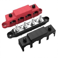 Barre omnibus en cuivre pur 250A, bloc de distribution pour bateau, 7 trous M10 (3/8 po), barre omnibus électrique automobile et photovoltaïque