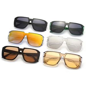 Gafas de Sol Retro 2025 para Hombre, Montura Grande Plana, Lentes de Espejo con Protección UV400, Gafas de Sol Cuadradas de una Pieza para Mujer - Product Image 3