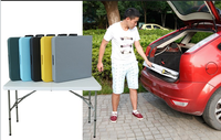 Demi-table pliante portable de haute qualité 4FT/5FT/6FT/8FT pour les fêtes et les événements d'arrière-cour Produits divers ménagers