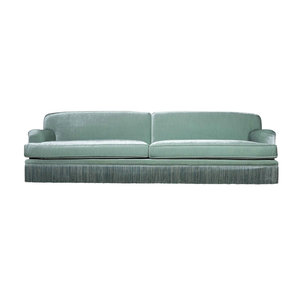 Canapés en velours vert vintage classiques en gros OEM avec franges sous les pompons, meubles de salle de réception pour mariage, canapé pour restaurant - Product Image 1