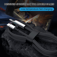 Cable USB Tipo-C a Tipo-C de 1.2m, 240W 6A, Carga Rápida, Trenzado de Nailon, Diseño de 90 Grados, para Juegos Móviles