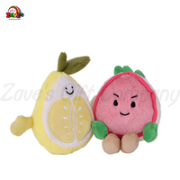 Zaves été Mini Dragon Fruit porte-clés réaliste doux en peluche mignon Pitaya sac pendentif à breloque couette PP coton sac à dos