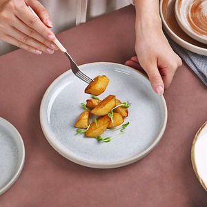 <span class=keywords><strong>Assiette</strong></span> en <span class=keywords><strong>porcelaine</strong></span> rétro japonaise, plat moderne en grès pour salade <span class=keywords><strong>ou</strong></span> steak, idéal pour les mariages, événements <span class=keywords><strong>ou</strong></span> la restauration à domicile - Product Image 2
