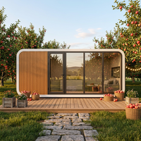 Cabane préfabriquée clé en main type Apple Pod prête à l'emploi pour la location Airbnb et les parcs de vacances
