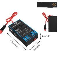 Convertisseur d'alimentation portable pour voiture 1500W DC 12V/24V vers AC 220V avec 4 ports USB, chargeur rapide, prise universelle pour voiture